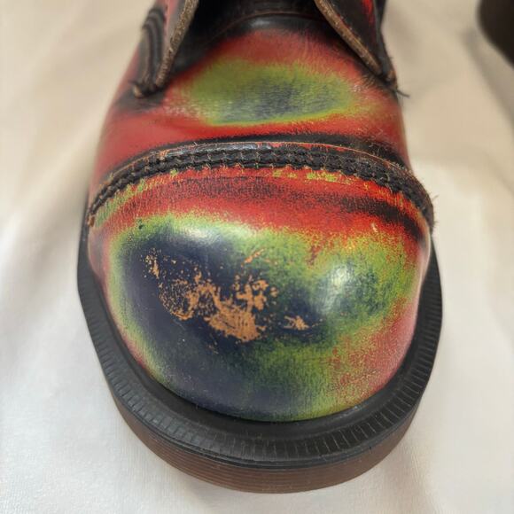 Rare Dr Doc Martens Tie Dye Combat Boot 90s Vintage Original England US 8.5 UK 6 - Picture 2 of 16
